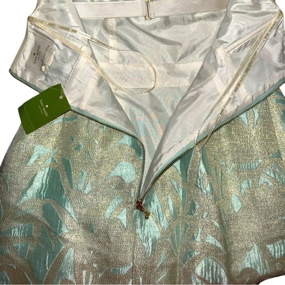 Kate Spade Jacquard Faye Dress Size 2 Strapless Sweetheart Neckline NWT - Picture 8 of 12